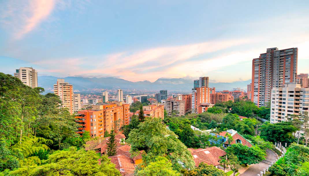 Paisaje de una de las mejores ciudades para vivir en Colombia