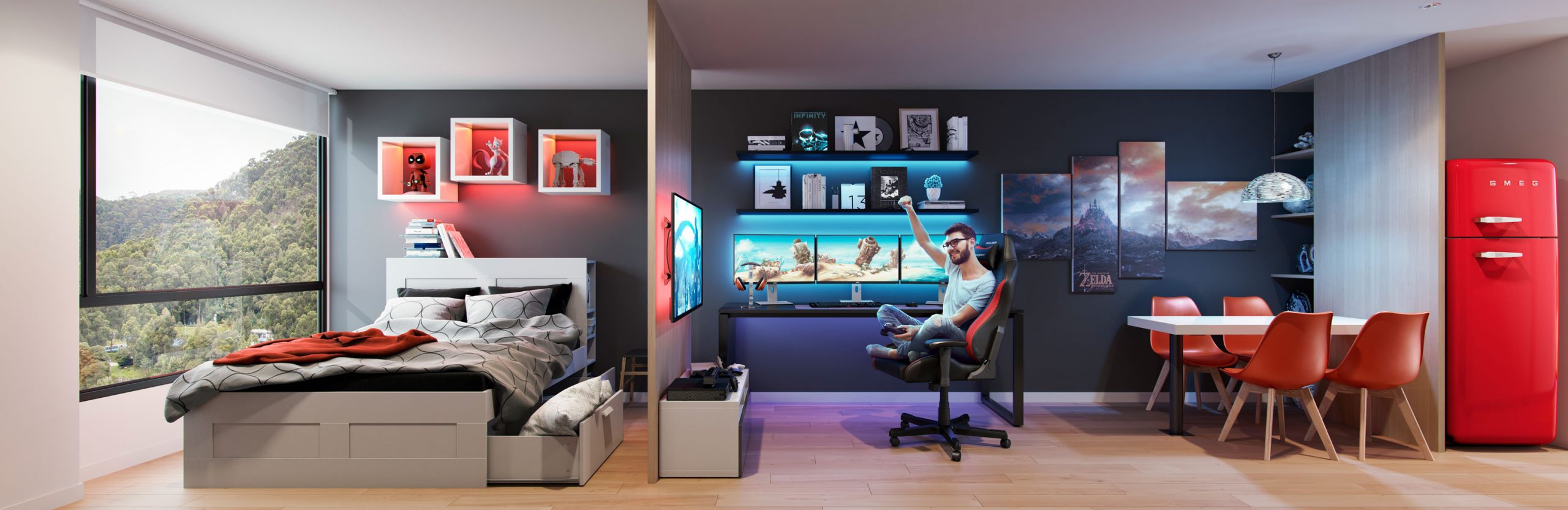 apartamento modelo gamer view63